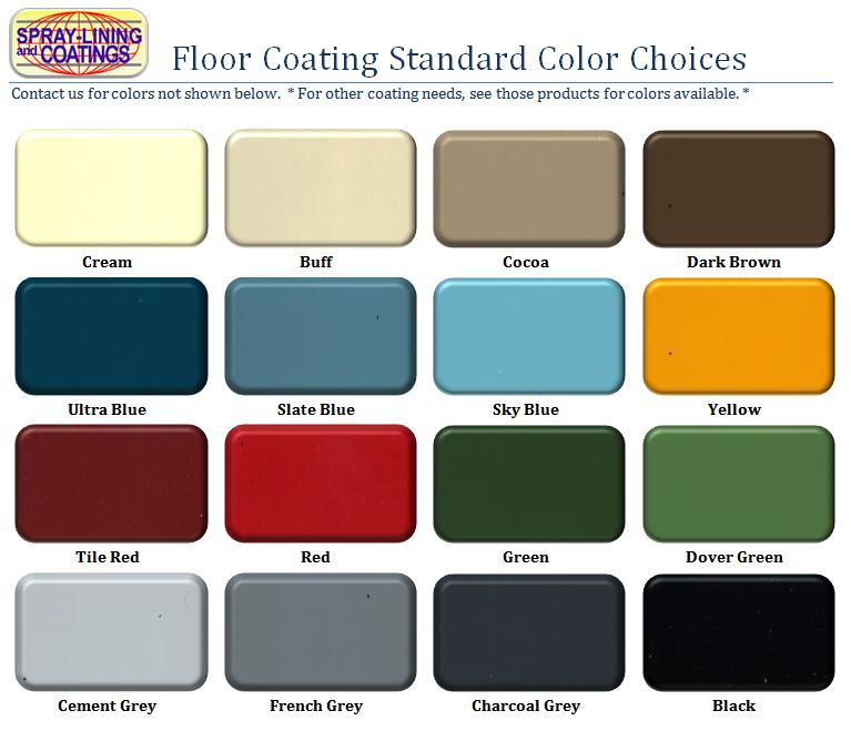 Bed Liner Color Chart